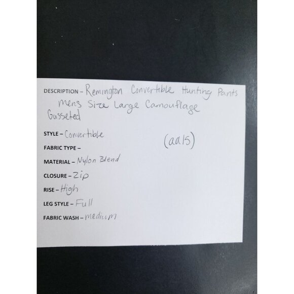 Remington Mens Large Convertible Camouflage Outdoor Hunting Pants Nylon - Picture 10 of 10